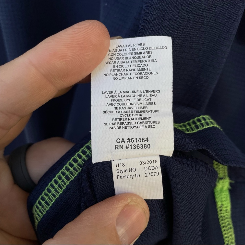 NFL Team Apparel Seattle Seahawks Navy/Action Green Logo Polo XL - Picture 10 of 11